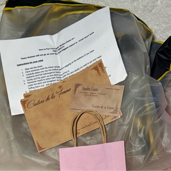 Pink Feathered Dress princess ball sequin photoshoot flower pageant crown lace - Picture 9 of 11